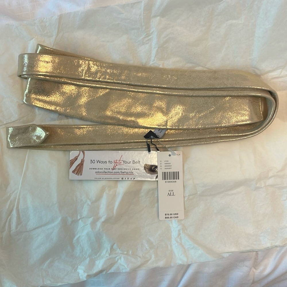 NWT Ada gold belt